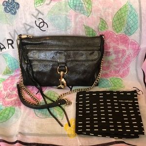 Rebecca Minkoff MAC Crossbody Black Shimmer Party